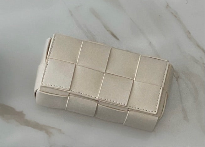 Cream Woven Belt Bag