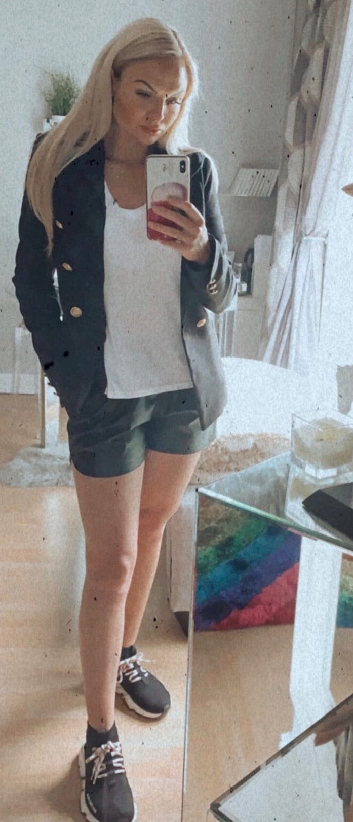 ‘New Rules’ Black Faux Leather Shorts
