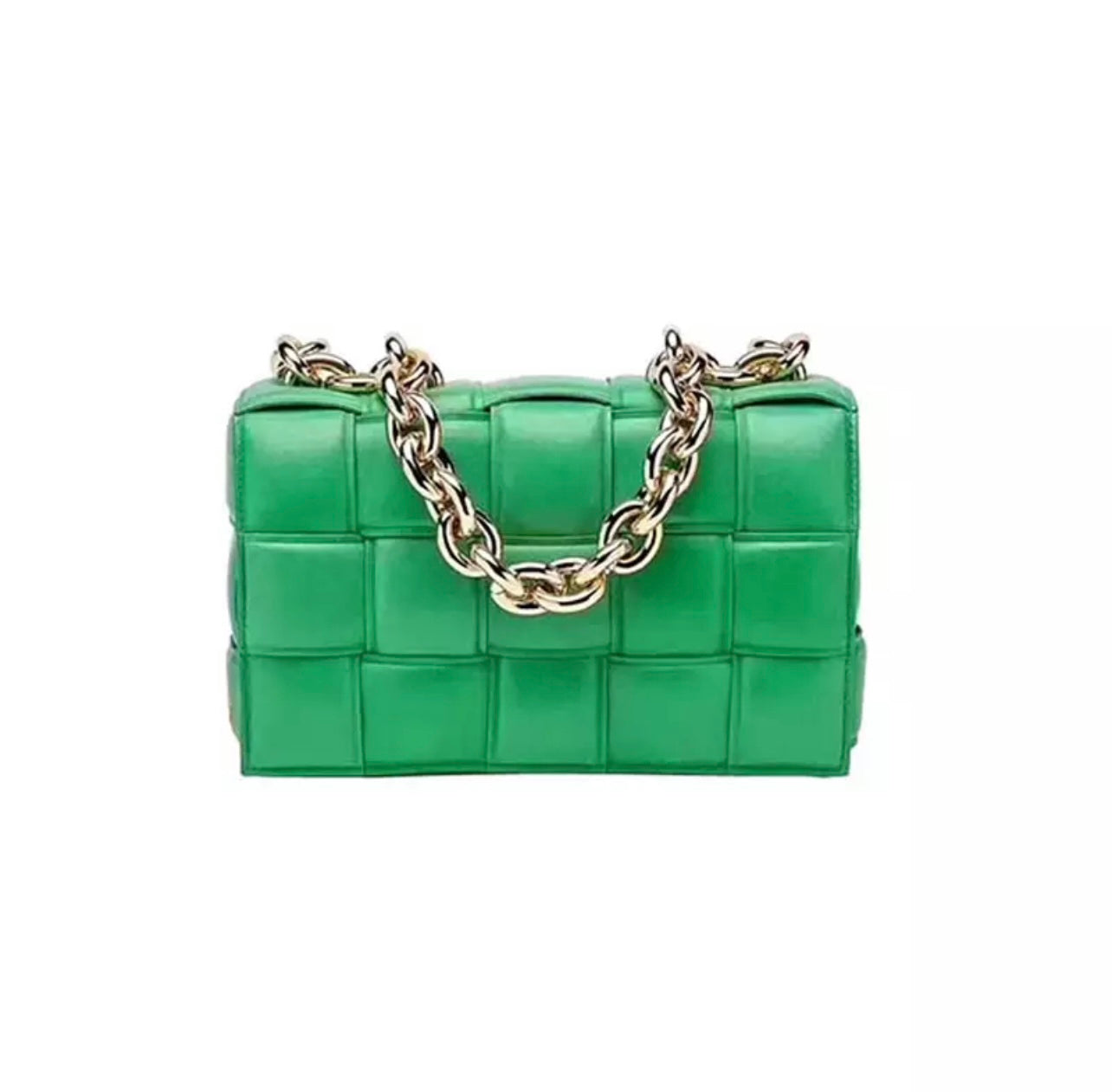 Green Padded Chain Bag
