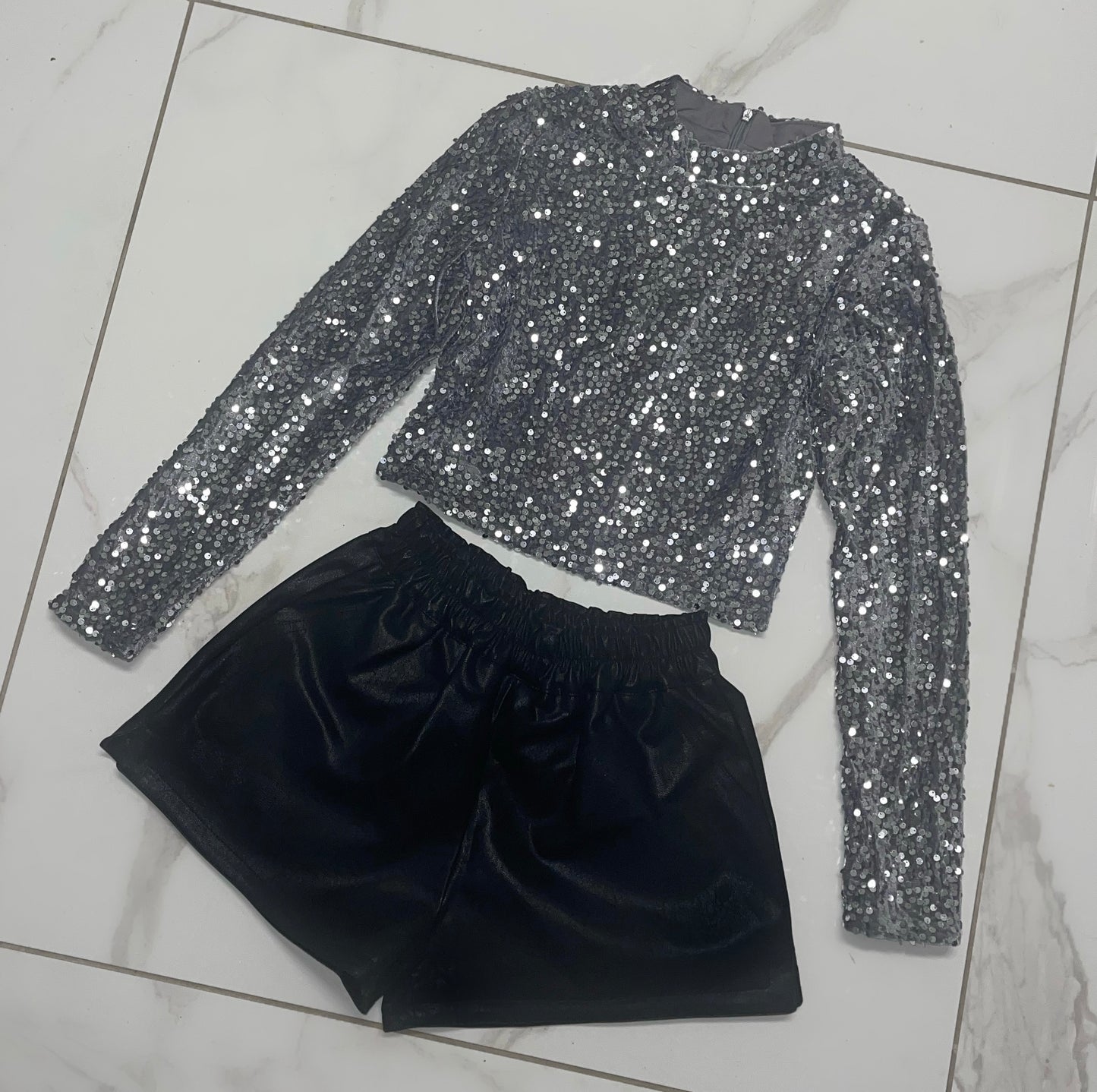 Silver Sequin Top