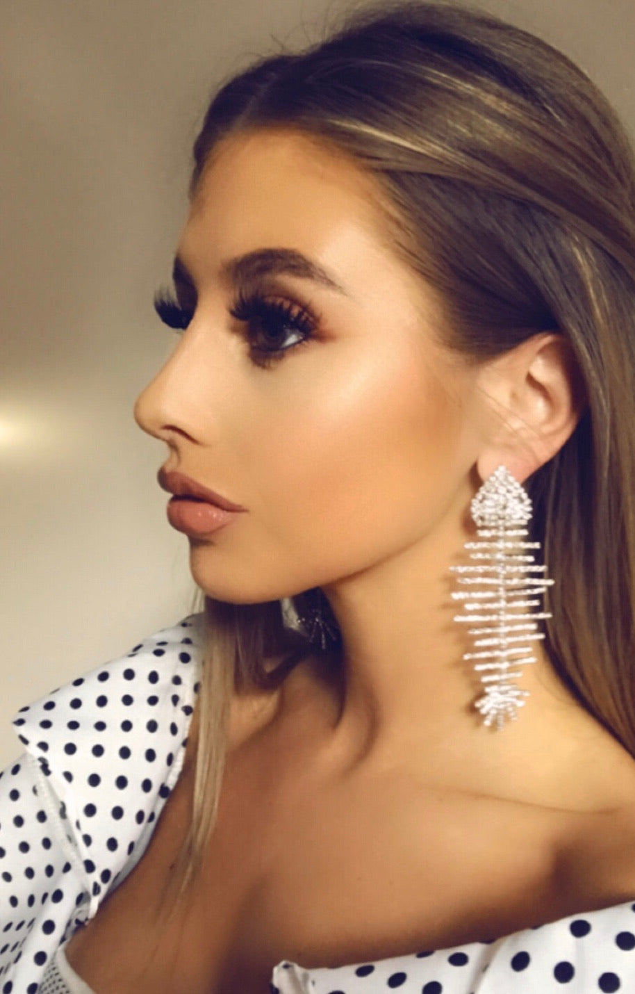 Fish Bone Earrings Short