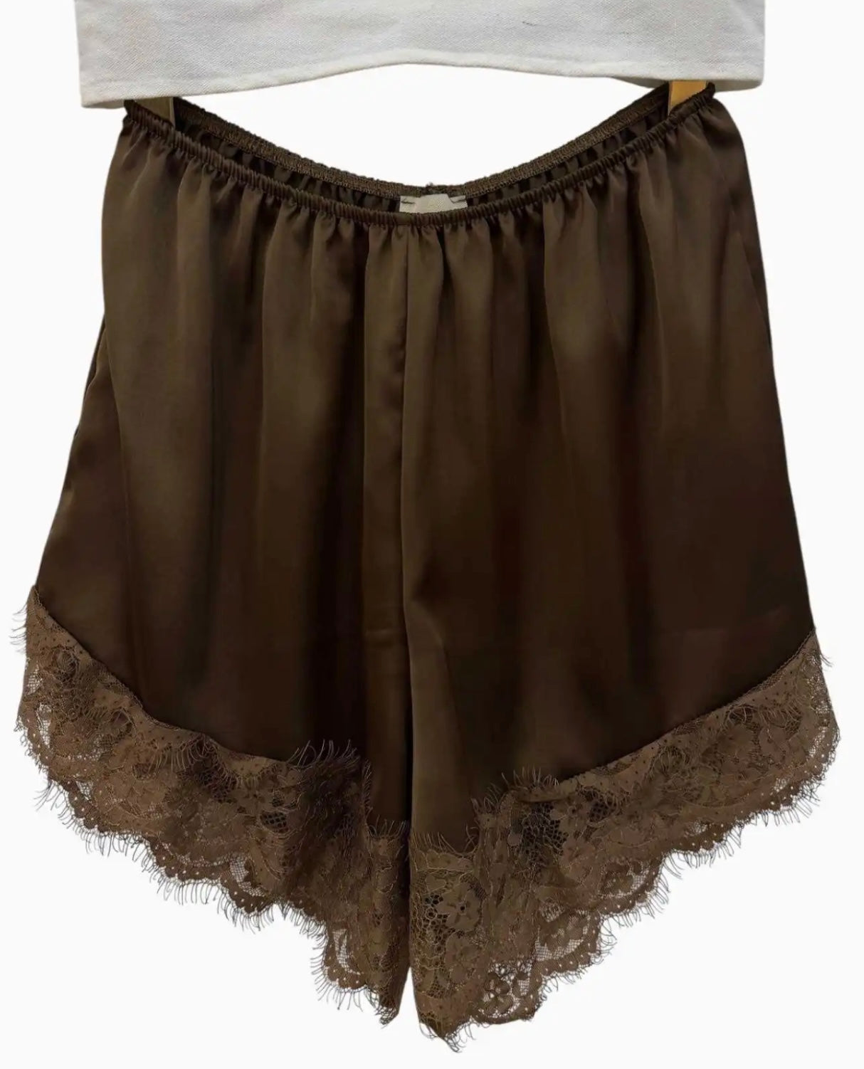 Brown STELLA Satin Shorts